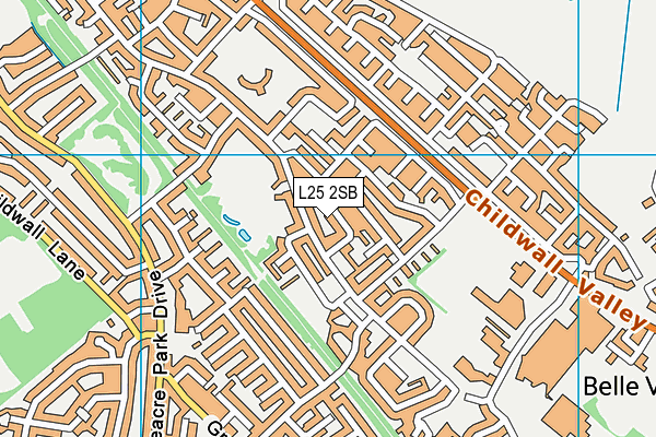 L25 2SB map - OS VectorMap District (Ordnance Survey)