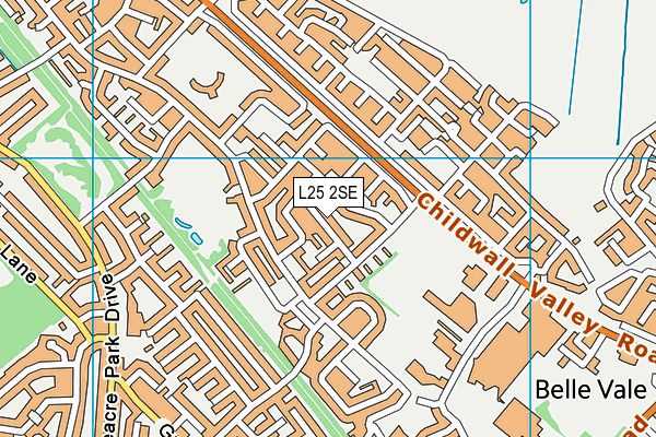 L25 2SE map - OS VectorMap District (Ordnance Survey)