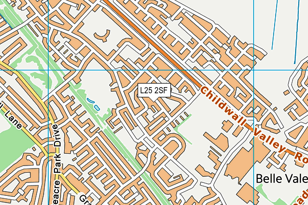 L25 2SF map - OS VectorMap District (Ordnance Survey)