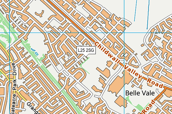L25 2SG map - OS VectorMap District (Ordnance Survey)