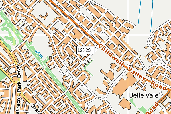 L25 2SH map - OS VectorMap District (Ordnance Survey)