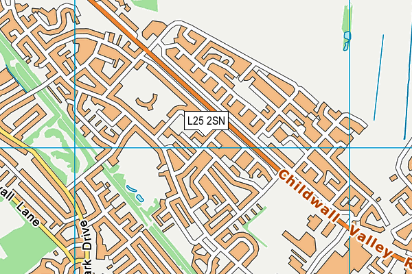 L25 2SN map - OS VectorMap District (Ordnance Survey)