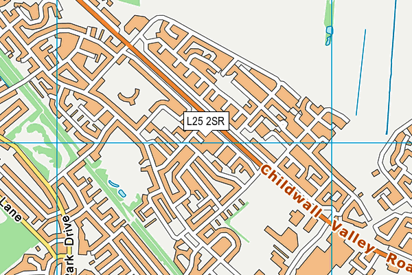 L25 2SR map - OS VectorMap District (Ordnance Survey)