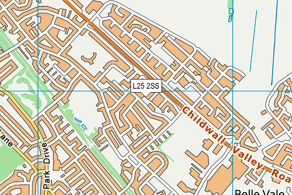 L25 2SS map - OS VectorMap District (Ordnance Survey)