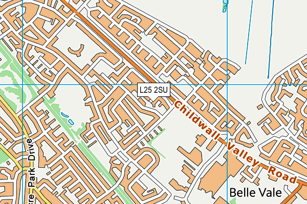 L25 2SU map - OS VectorMap District (Ordnance Survey)