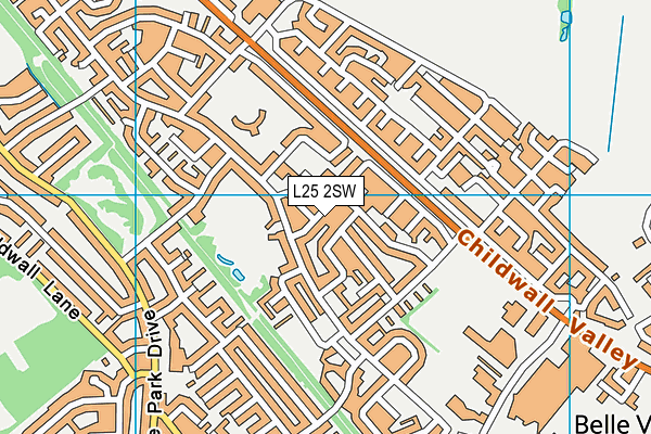L25 2SW map - OS VectorMap District (Ordnance Survey)
