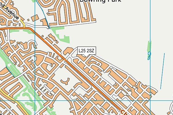 L25 2SZ map - OS VectorMap District (Ordnance Survey)