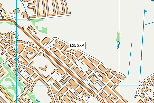 L25 2XP map - OS VectorMap District (Ordnance Survey)