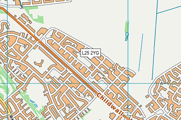 L25 2YG map - OS VectorMap District (Ordnance Survey)