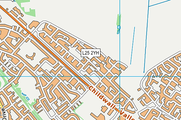 L25 2YH map - OS VectorMap District (Ordnance Survey)
