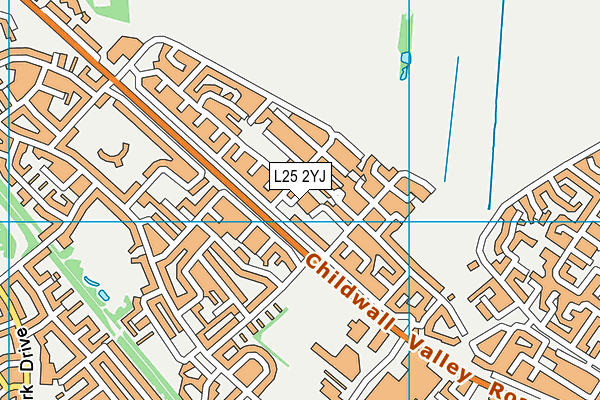 L25 2YJ map - OS VectorMap District (Ordnance Survey)