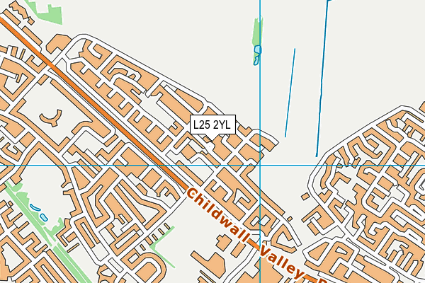 L25 2YL map - OS VectorMap District (Ordnance Survey)