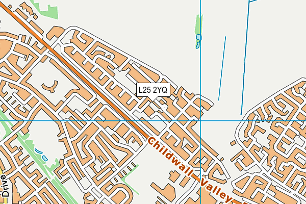 L25 2YQ map - OS VectorMap District (Ordnance Survey)