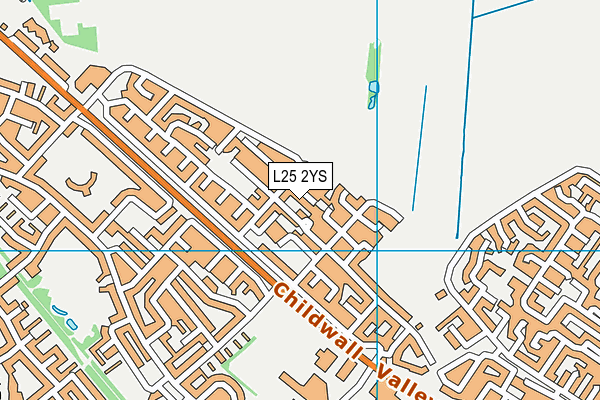 L25 2YS map - OS VectorMap District (Ordnance Survey)