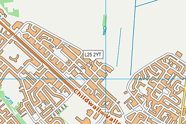 L25 2YT map - OS VectorMap District (Ordnance Survey)
