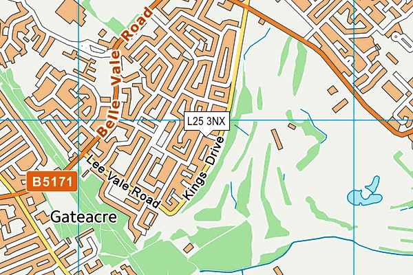 L25 3NX map - OS VectorMap District (Ordnance Survey)