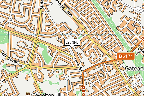 L25 3PL map - OS VectorMap District (Ordnance Survey)