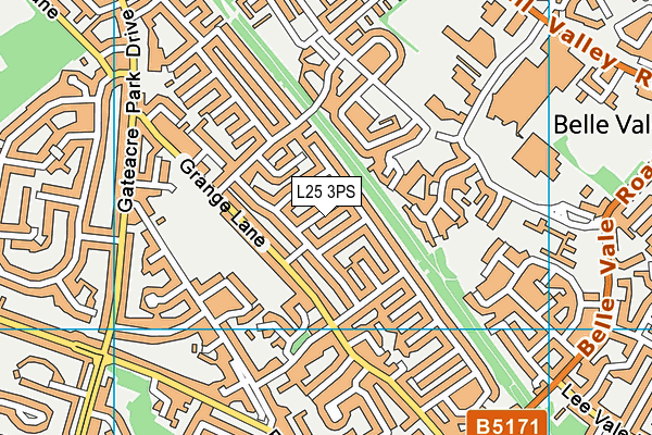 L25 3PS map - OS VectorMap District (Ordnance Survey)