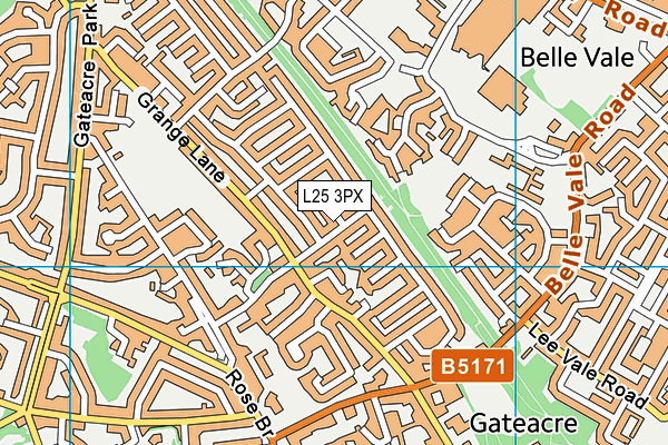 L25 3PX map - OS VectorMap District (Ordnance Survey)