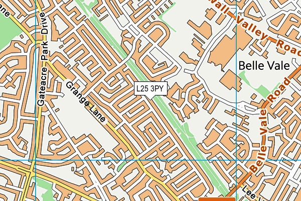 L25 3PY map - OS VectorMap District (Ordnance Survey)