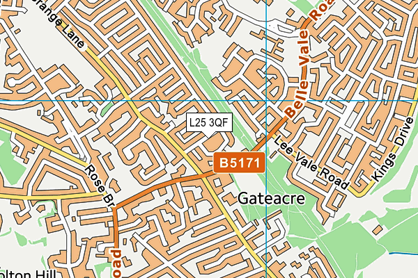 L25 3QF map - OS VectorMap District (Ordnance Survey)