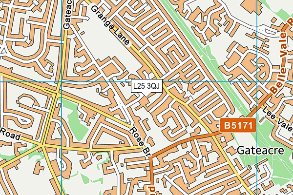 L25 3QJ map - OS VectorMap District (Ordnance Survey)