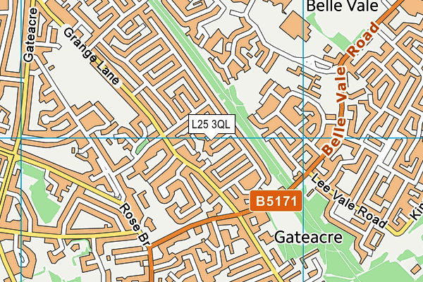 L25 3QL map - OS VectorMap District (Ordnance Survey)