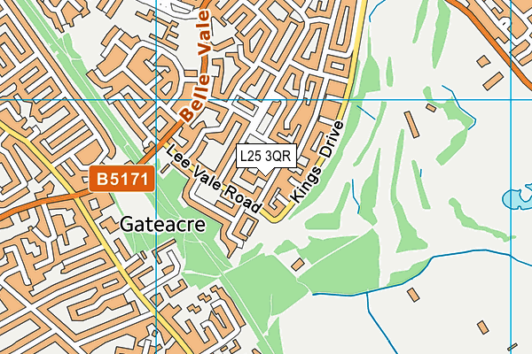 L25 3QR map - OS VectorMap District (Ordnance Survey)