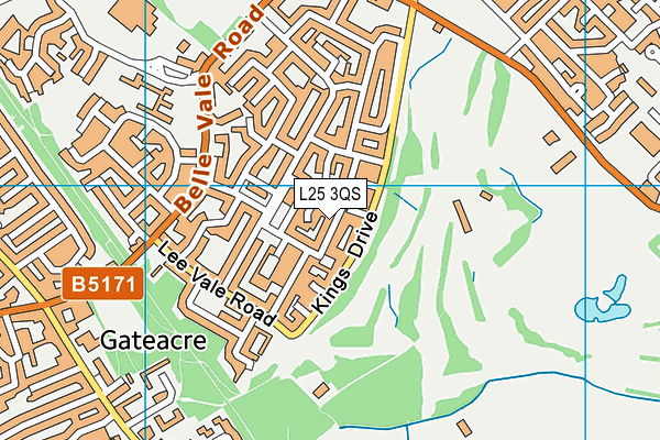 L25 3QS map - OS VectorMap District (Ordnance Survey)