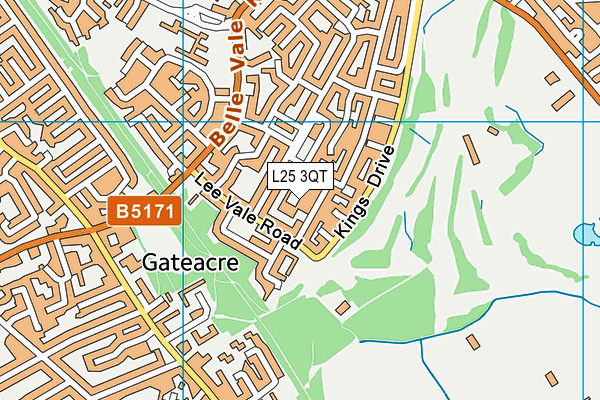 L25 3QT map - OS VectorMap District (Ordnance Survey)