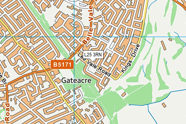 L25 3RN map - OS VectorMap District (Ordnance Survey)