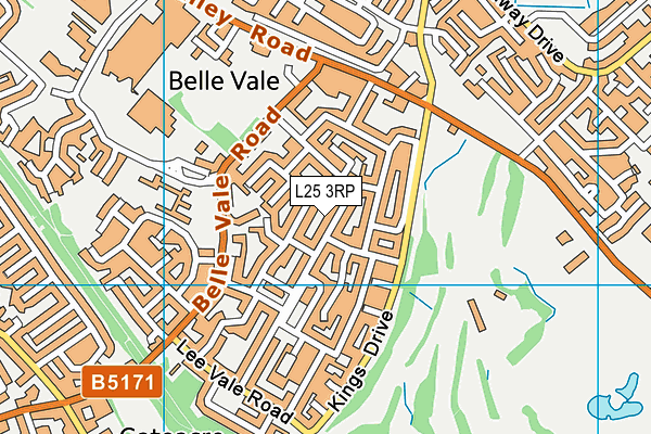 L25 3RP map - OS VectorMap District (Ordnance Survey)