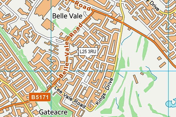 L25 3RU map - OS VectorMap District (Ordnance Survey)