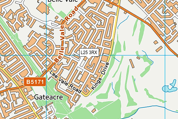 L25 3RX map - OS VectorMap District (Ordnance Survey)