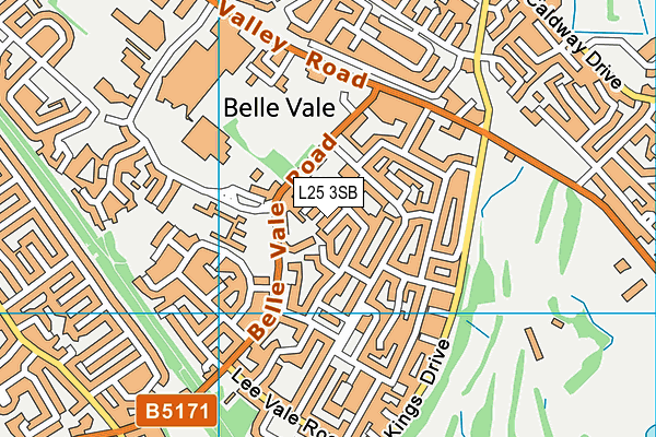L25 3SB map - OS VectorMap District (Ordnance Survey)