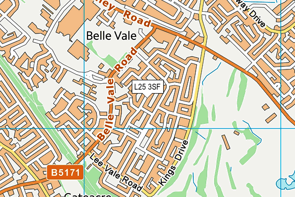 L25 3SF map - OS VectorMap District (Ordnance Survey)