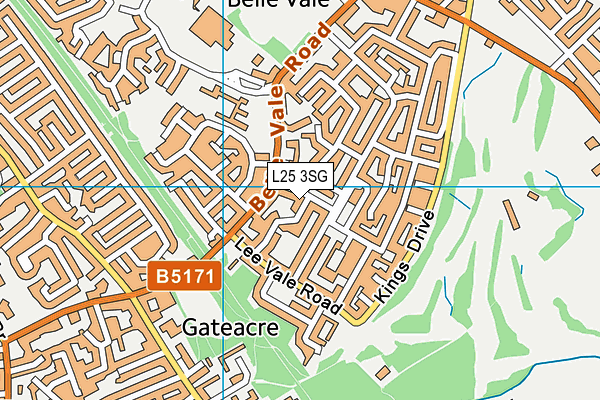 L25 3SG map - OS VectorMap District (Ordnance Survey)