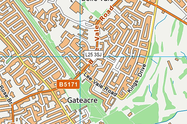 L25 3SJ map - OS VectorMap District (Ordnance Survey)