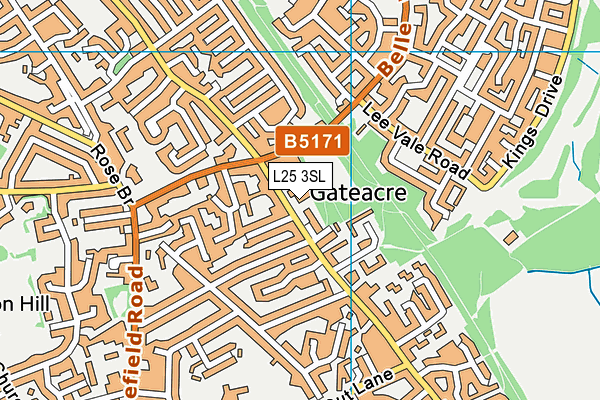 L25 3SL map - OS VectorMap District (Ordnance Survey)