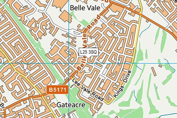 L25 3SQ map - OS VectorMap District (Ordnance Survey)