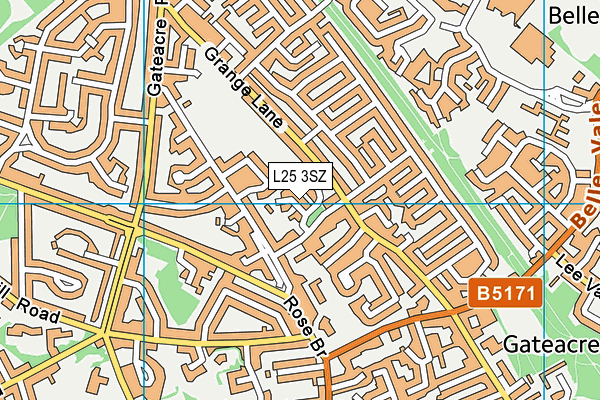 L25 3SZ map - OS VectorMap District (Ordnance Survey)