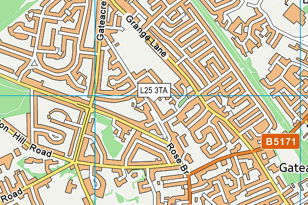 L25 3TA map - OS VectorMap District (Ordnance Survey)