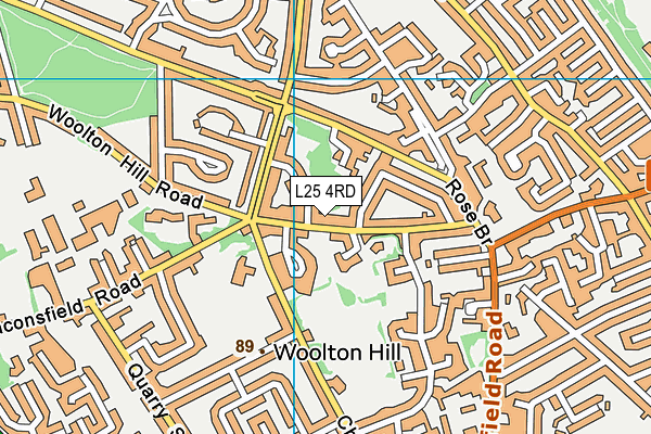 L25 4RD map - OS VectorMap District (Ordnance Survey)