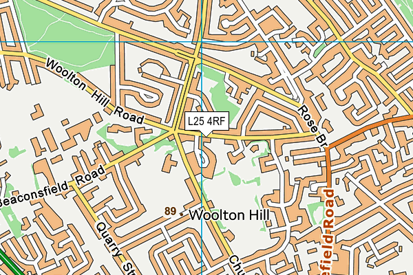 L25 4RF map - OS VectorMap District (Ordnance Survey)