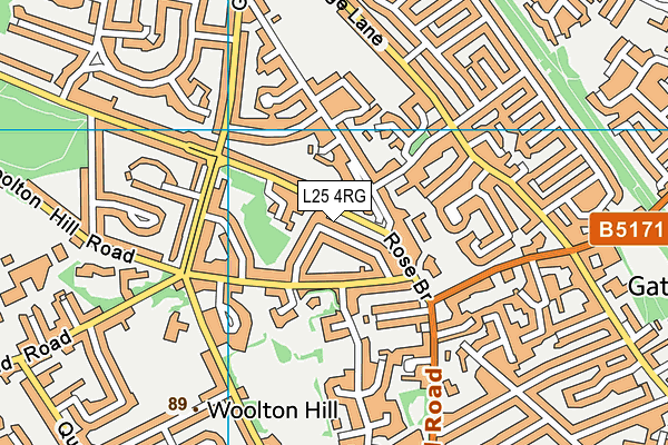 L25 4RG map - OS VectorMap District (Ordnance Survey)