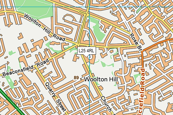 L25 4RL map - OS VectorMap District (Ordnance Survey)