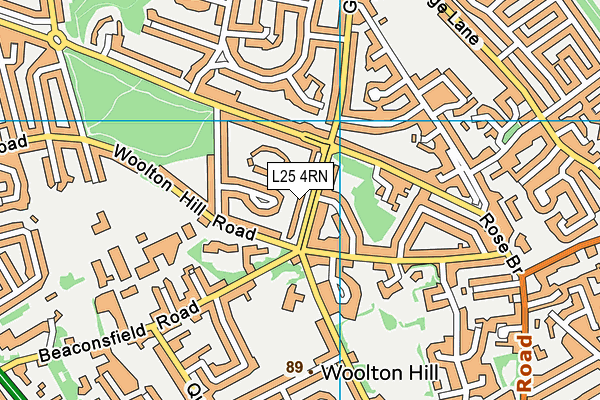 L25 4RN map - OS VectorMap District (Ordnance Survey)