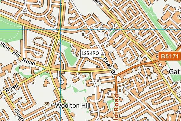 L25 4RQ map - OS VectorMap District (Ordnance Survey)