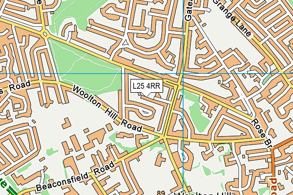 L25 4RR map - OS VectorMap District (Ordnance Survey)