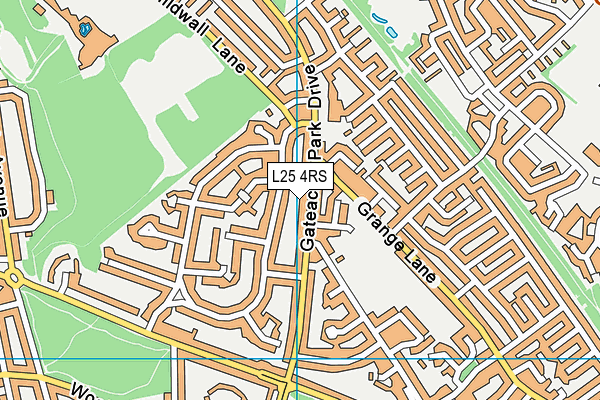 L25 4RS map - OS VectorMap District (Ordnance Survey)